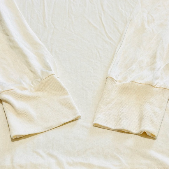 L.L. Bean Vintage Cream 100% Silk Pullover Crewneck Top Womens XL Stretchy READ - Picture 3 of 7